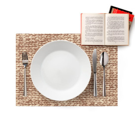 Cotton Placemat "Day Drap" Raffia 32x45cm (72 Units)
