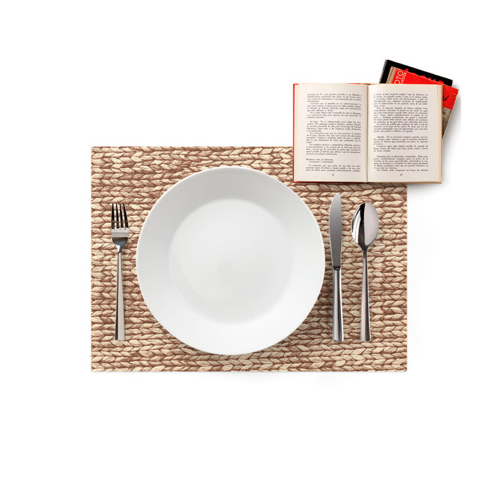 Cotton Placemat "Day Drap" Raffia 32x45cm (72 Units)