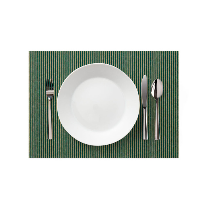 Cotton Placemat "Day Drap" Green Line 32x45cm (12 Units) 