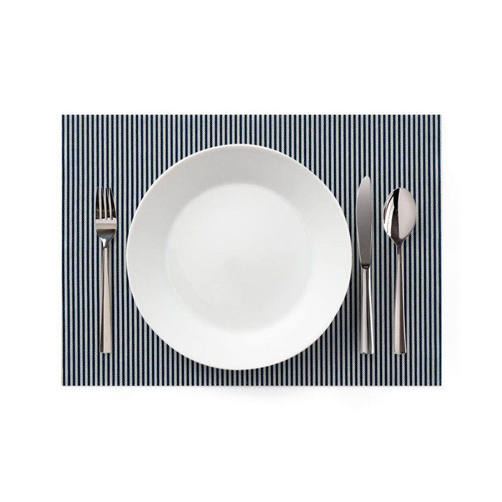 Cotton Placemat "Day Drap" Blue Line 32x45cm (72 Units)