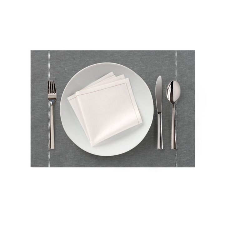 Cotton Placemat "Day Drap" Anthracite 32x45cm (12 Units) 