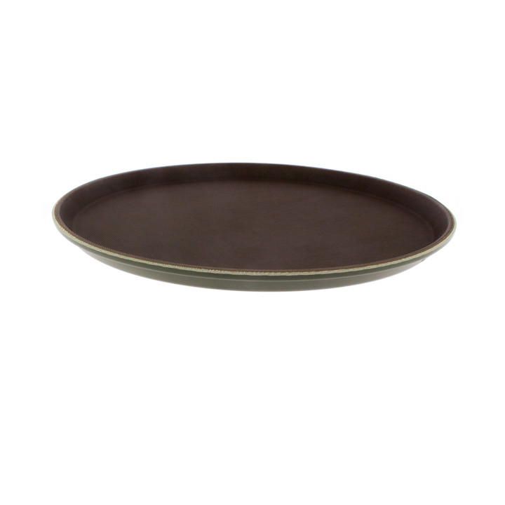 Plastic Tray Round Non-Slip Brown Ø40,0cm (1 Unit) 