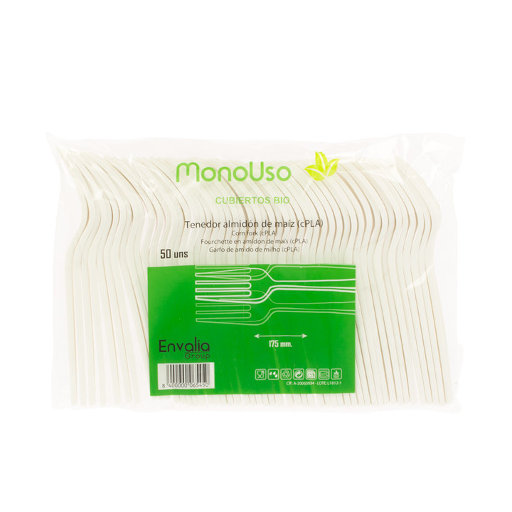 Cornstarch Fork White 17,5cm (1500 Uds)