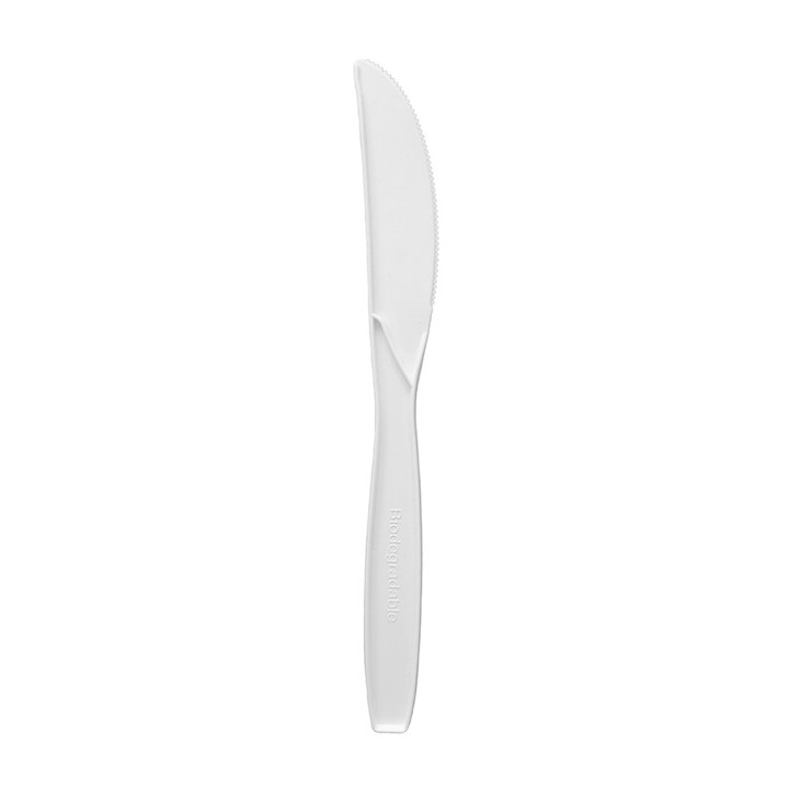 Cornstarch Knife White 18cm (1500 Uds)