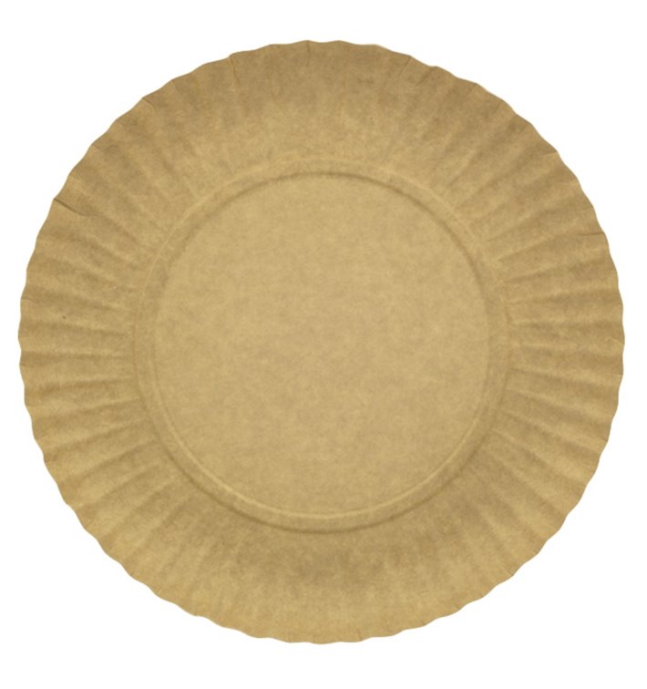 Paper Plate Round Shape Kraft 18cm 255g/m2 (800 Units)