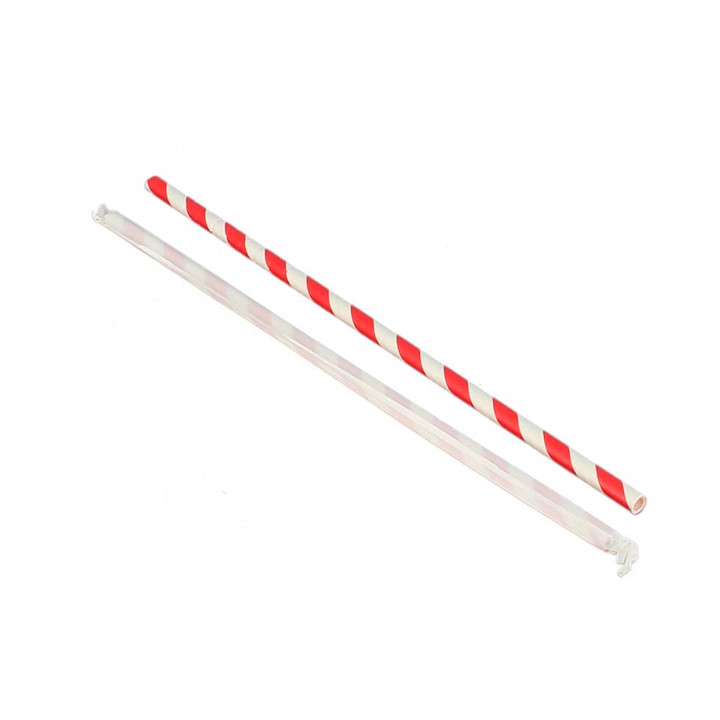 Paper Straw Flexible Pack Wrapped Ø0,6cm 23cm (250 Units)