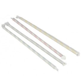 Paper Straw Flexible Pack Wrapped Ø0,6cm 23cm (250 Units)