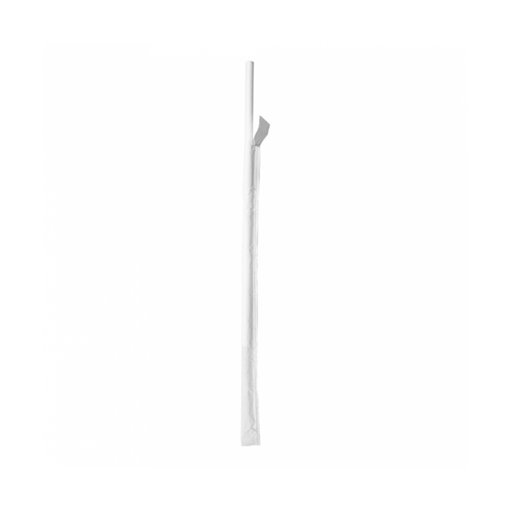 Paper Straw Straight White Wrapped Ø0,6cm 19,7cm (3000 Units)