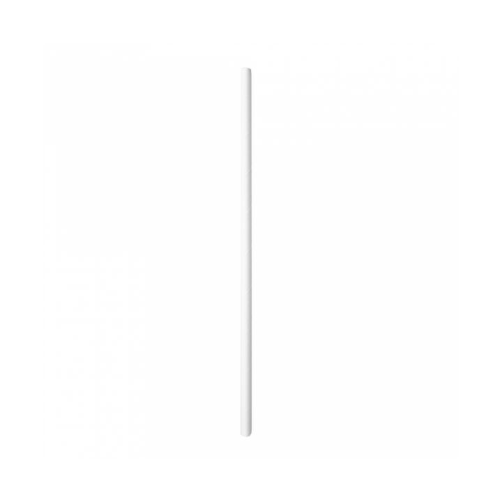 Paper Straw Straight White Wrapped Ø0,6cm 19,7cm (500 Units) 