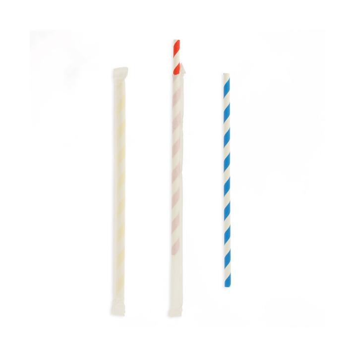 Paper Straw Flexible Pack Wrapped Ø0,6cm 23cm (6000 Units)