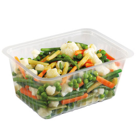 Plastic Container Heat Sealable Translucent 1440ml 19,2x13,7x8,6cm (100 Units)  