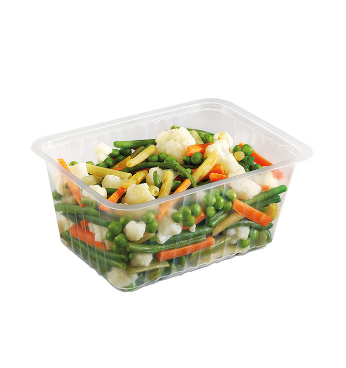 Plastic Container Heat Sealable Translucent 1440ml 19,2x13,7x8,6cm (100 Units)  