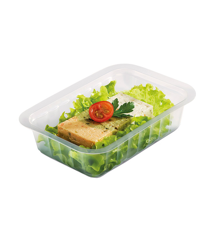 Plastic Container Heat Sealable Translucent 250ml 13,7x9,6x3,2cm (100 Units)  