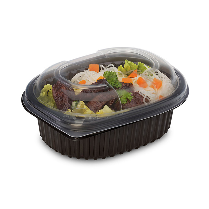 Plastic Container PP Rectangular Shape 350ml 14,2x11,1x4,5cm (80 Units)  