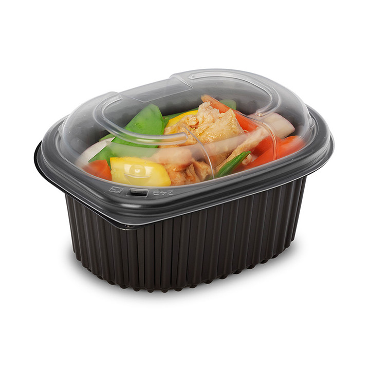 Plastic Container PP Rectangular Shape 450ml 14,2x11,1x6cm (80 Units)  