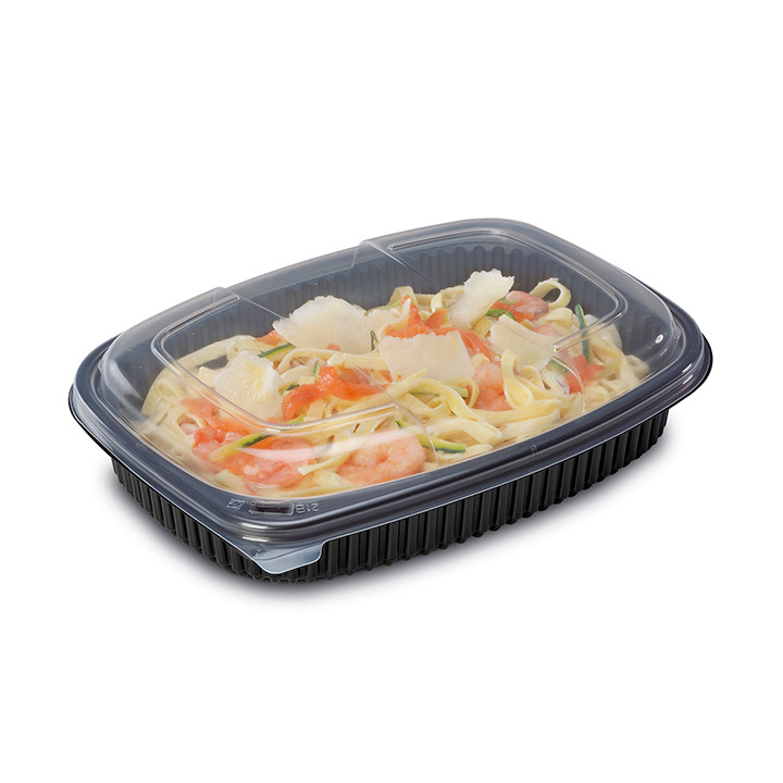 Plastic Container PP Rectangular Shape 1050ml 25,5x18,9x4,5cm (320 Units)