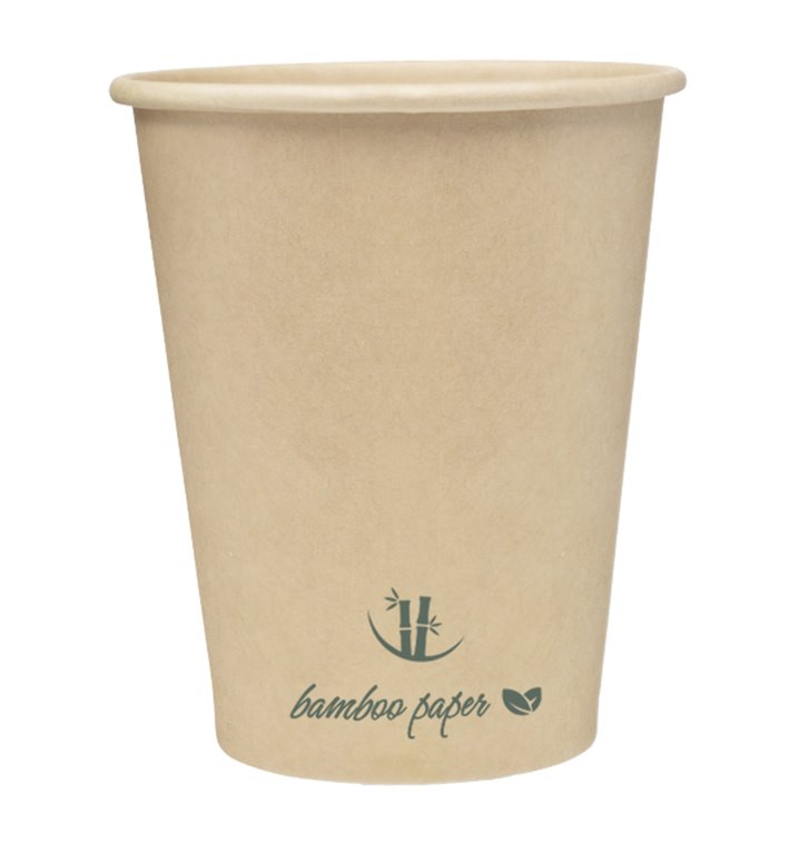 Natural Bamboo Paper Cup 8Oz/240ml Ø8,0cm (50 Units)