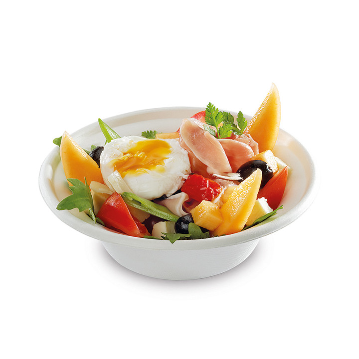 Plastic Deli Container PP Round Shape White 550ml Ø14,9cm (100 Units)  