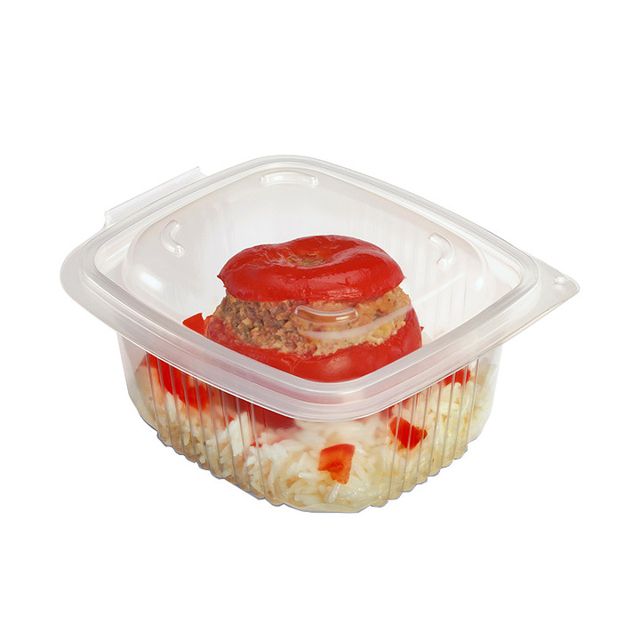 Plastic Container Microwave PP Transparente 500ml 14,2x12,3cm (600 Units)