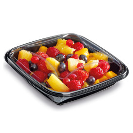 Plastic Salad Bowl APET Black 375ml 12,5x12,5x5,3cm (720 Units)