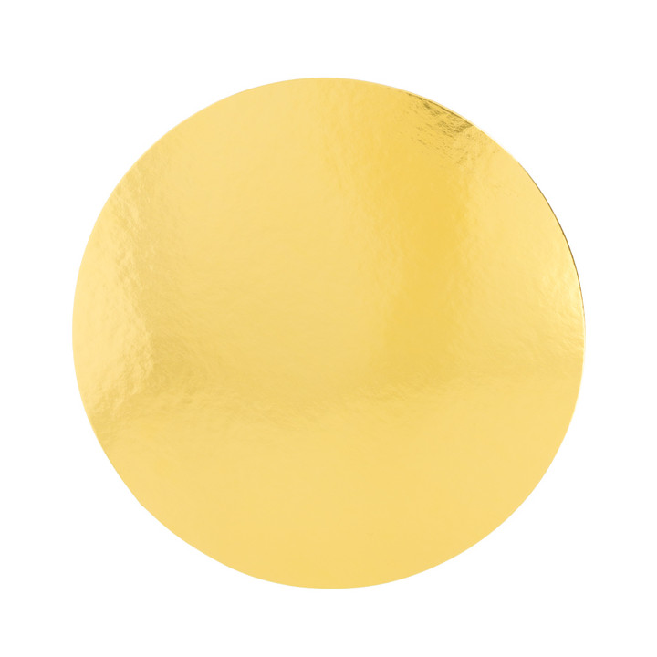 Paper Cake Circle Gold and White 22cm (800 Units)
