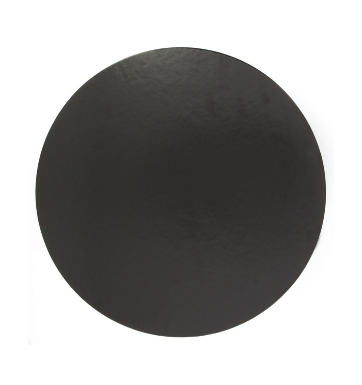 Paper Cake Circle Black 18cm (100 Units)  