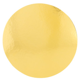 Paper Cake Circle Gold and White 28cm (100 Units)  
