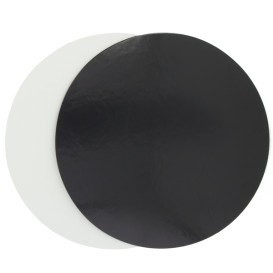 Paper Cake Circle Black and White 17cm (100 Units)  