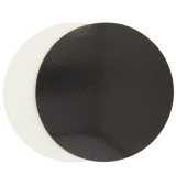 Paper Cake Circle Black and White 23cm (100 Units)  