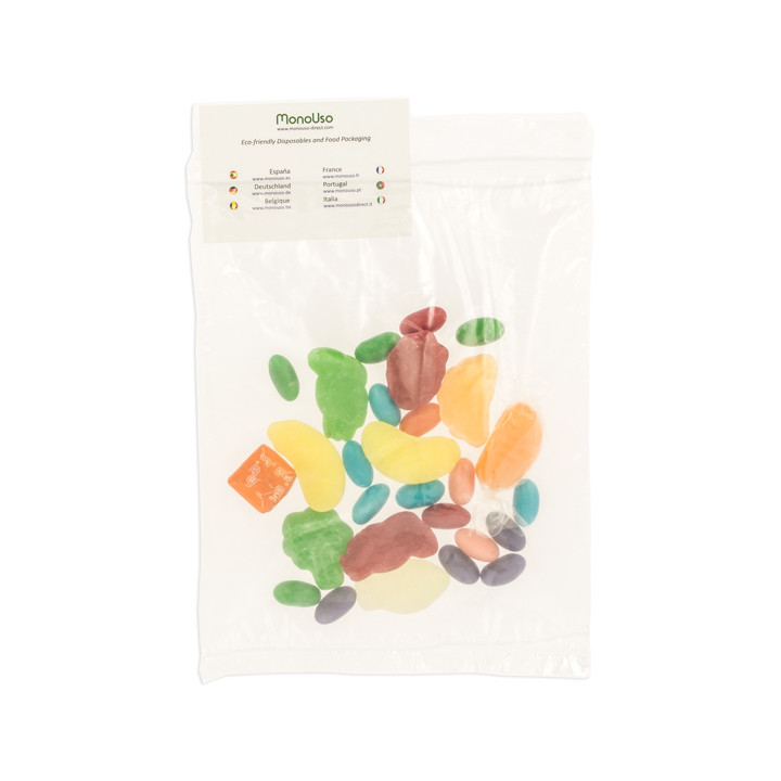 Plastic Bag Autoseal with Pocket 16x22+20cm G-200 (100 Units)
