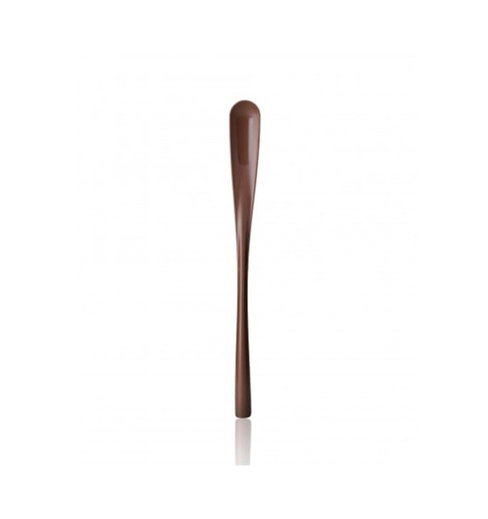 Plastic Teaspoon PS "Stirrer Wave" Brown 14,8cm 