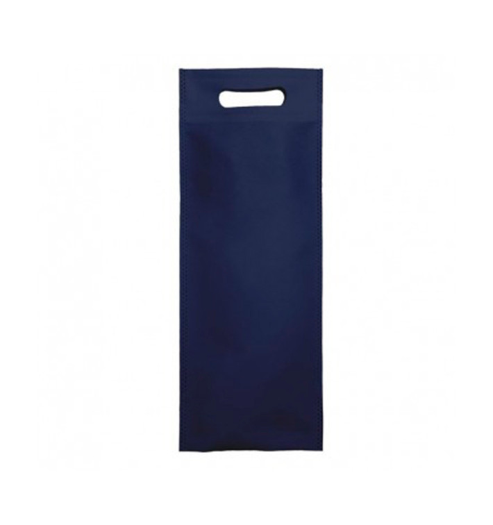 Non-Woven Bag with Die-cut Handles Navy Blue 17+10x40cm (25 Units)