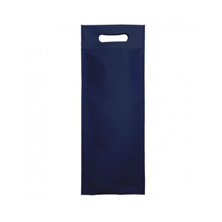 Non-Woven Bag with Die-cut Handles Navy Blue 17+10x40cm (25 Units)