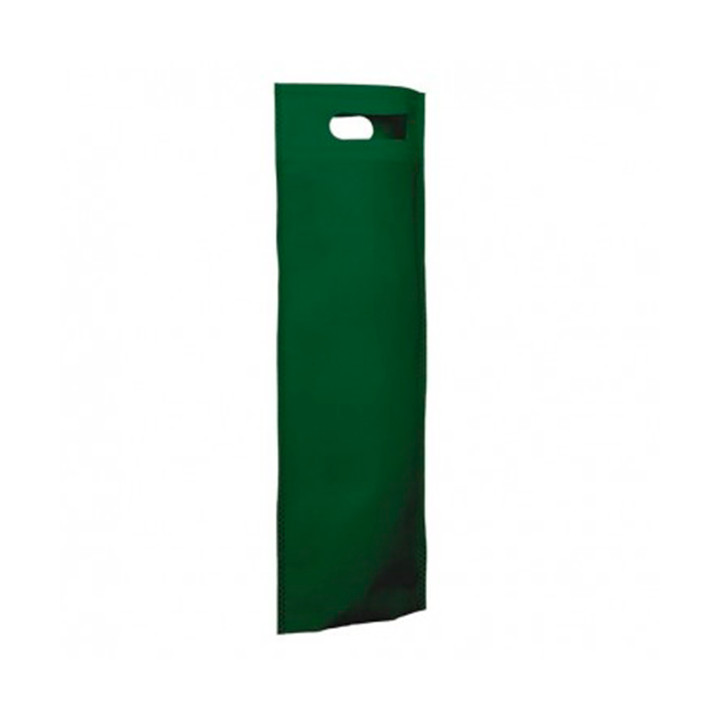 Non-Woven Bag with Die-cut Handles Green 17+10x40cm (25 Units)
