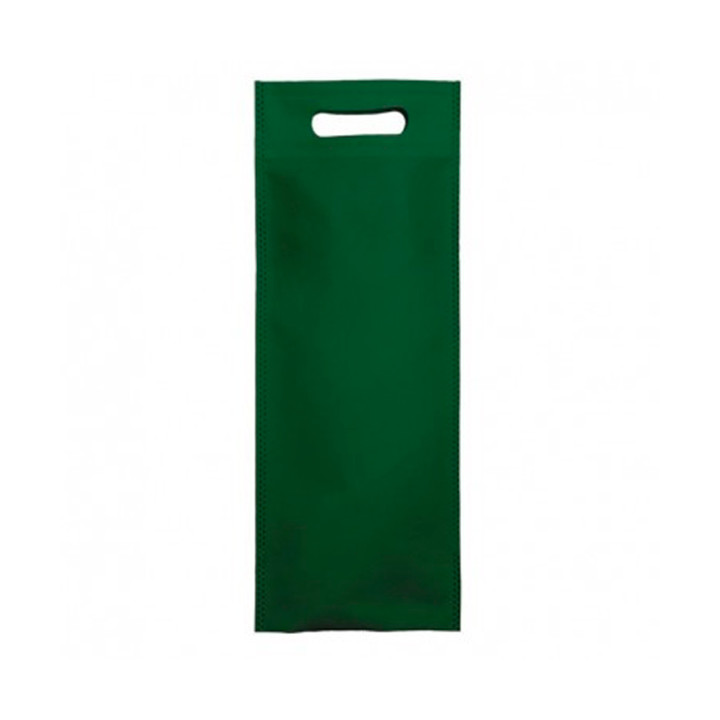 Non-Woven Bag with Die-cut Handles Green 17+10x40cm (200 Units)