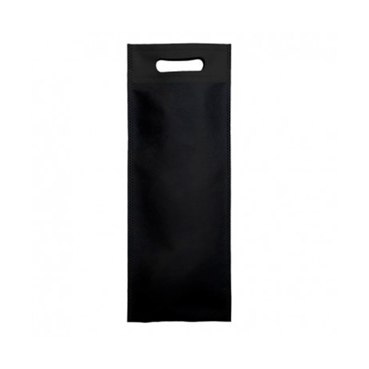 Non-Woven Bag with Die-cut Handles Black 17+10x40cm (200 Units)