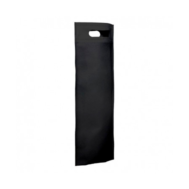 Non-Woven Bag with Die-cut Handles Black 17+10x40cm (200 Units)