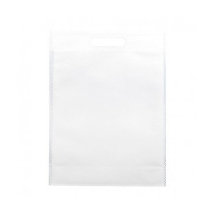 Non-Woven Bag with Die-cut Handles White 30+10x40cm (200 Units)
