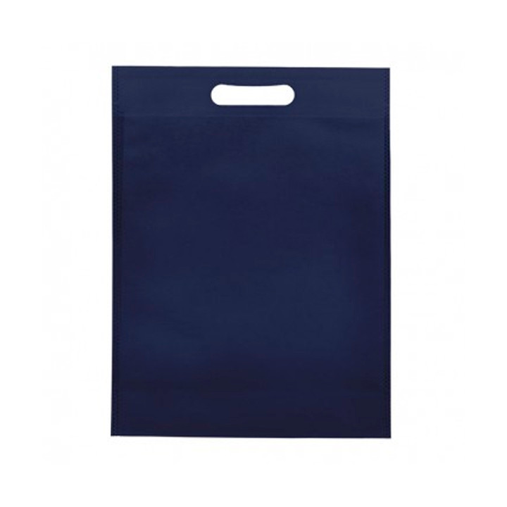 Non-Woven Bag with Die-cut Handles Navy Blu 30+10x40cm (200 Units)