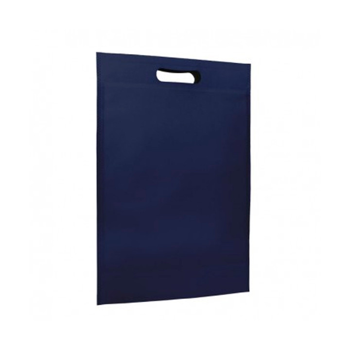 Non-Woven Bag with Die-cut Handles Navy Blu 30+10x40cm (200 Units)