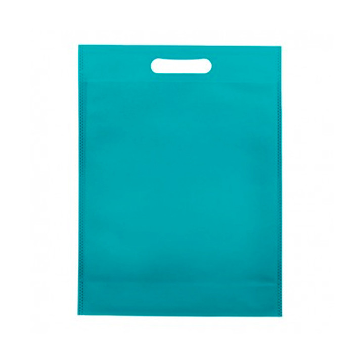 Non-Woven Bag with Die-cut Handles Aquamarine 30+10x40cm (200 Units)