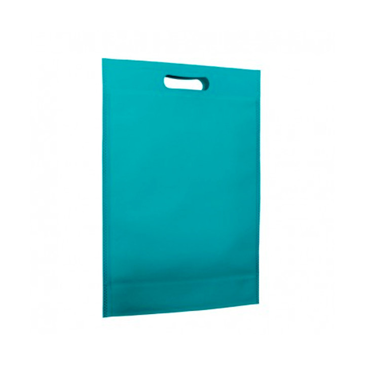 Non-Woven Bag with Die-cut Handles Aquamarine 30+10x40cm (200 Units)
