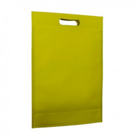 Non-Woven Bag with Die-cut Handles Pistachio 30+10x40cm (25 Units)