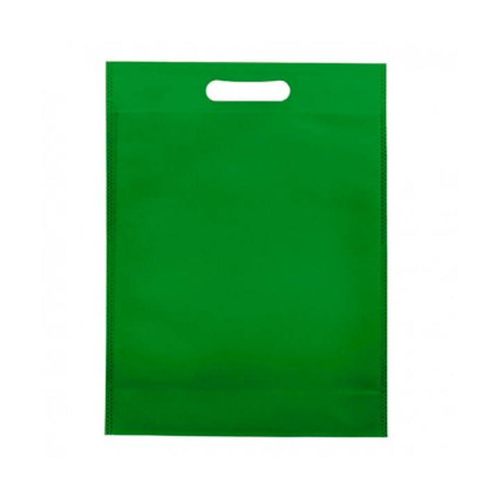 Non-Woven Bag with Die-cut Handles Green 30+10x40cm (25 Units)