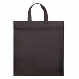 Non-Woven Bag with Short Handles Grey 38x42cm (200 Units)