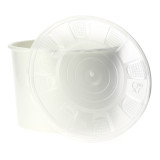 Paper Container with Plastic Lid White PP 736ml (25 Units) 