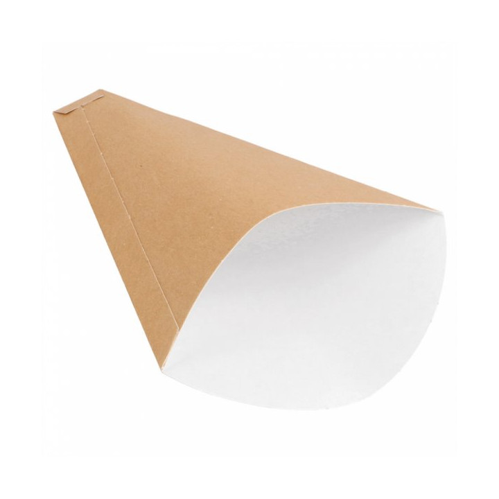 Paper "Crêpes" Cones Kraft 12x2,5x19cm 300g/m2 (100 Units)