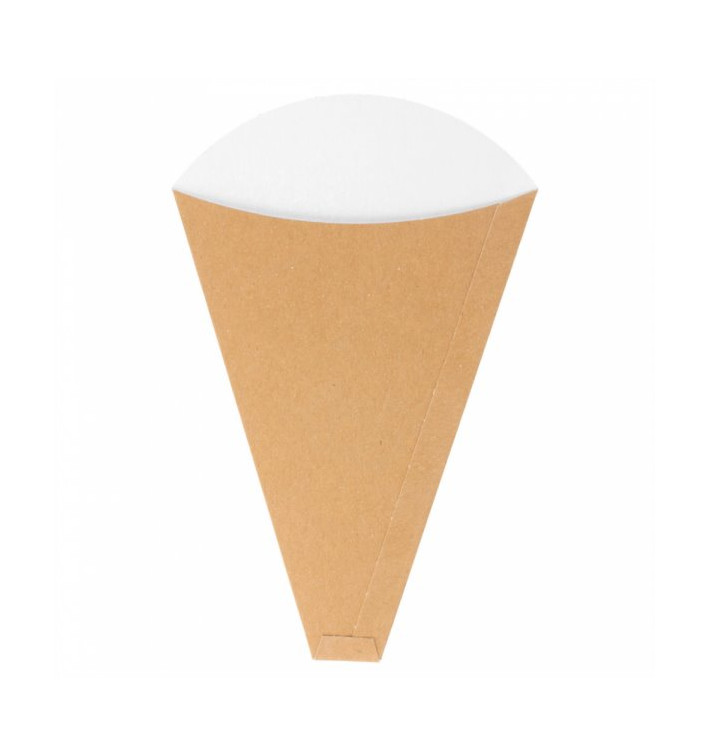 Paper "Crêpes" Cones Kraft 12x2,5x19cm 300g/m2 (100 Units)
