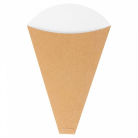 Paper "Crêpes" Cones Kraft 12x2,5x19cm 300g/m2 (2000 Units)