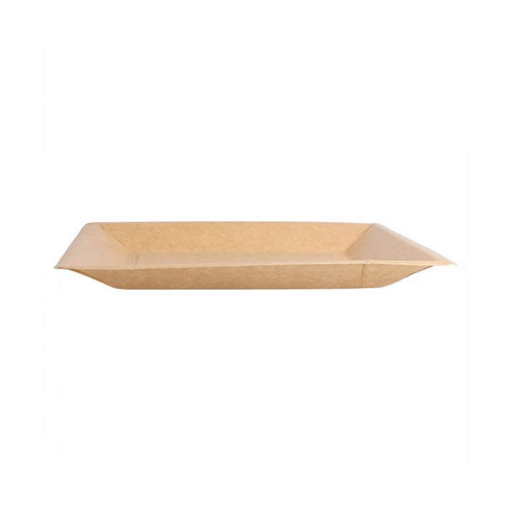 Paper Plate Biocoated Natual Square 18cm (20 Units) 